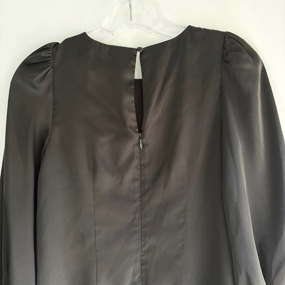 Banana Republic Black Long Sleeve Mini Dress Petite 00 Career Party - Picture 2 of 8